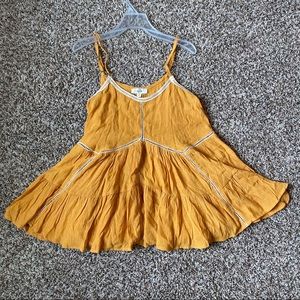 ENTRO Crochet trim swing tank top
